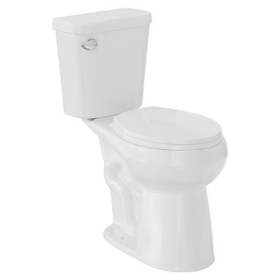 GarveeHome ADA Compliant Two-Piece Commercial Toilet, Elongated, Global Comfort Height, Powerful 1.28 GPF Siphonic Flush, Soft-Close Seat