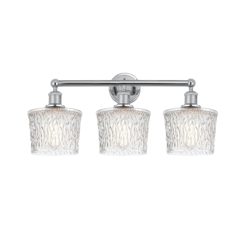 Éclairage pour meuble-lavabo de salle de bain 3 lumières 24,5 pouces Pascaline, Chrome poli
