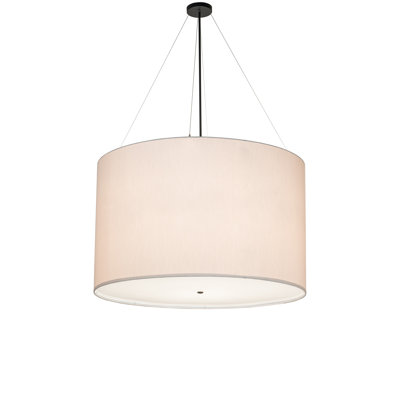 Luminaire suspendu 48 po en textrene naturel Cilindro