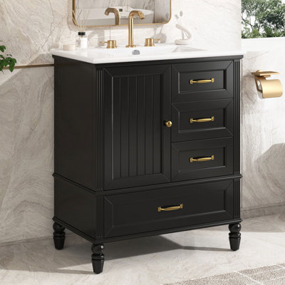 Armoire de salle de bain avec trois tiroirs