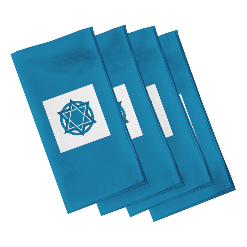 Serviette de 22 po étoile brillante, Bleu sarcelle
