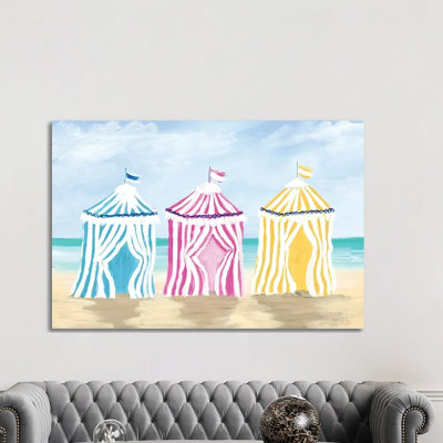 Beach Cabanas by Julie Derice - Wrapped Canvas Gallery-Wrapped Canvas Giclée