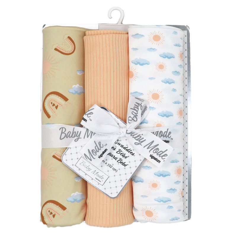 Couvertures pour bébé 3 pièces Baby and Baby, Orange