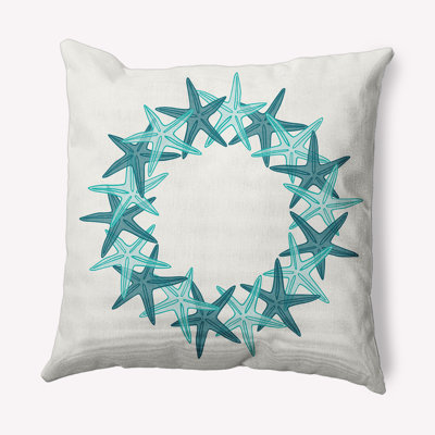 Coastal Christmas Outdoor Reversible Throw Pillow