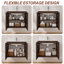 Meuble-lavabo mural simple flottant 24 po avec lavabo en céramique Sylvan, noyer foncé, contreplaqué de bois franc, portes à fermeture en douceur et rangement réglable intérieur-262327033-262327034