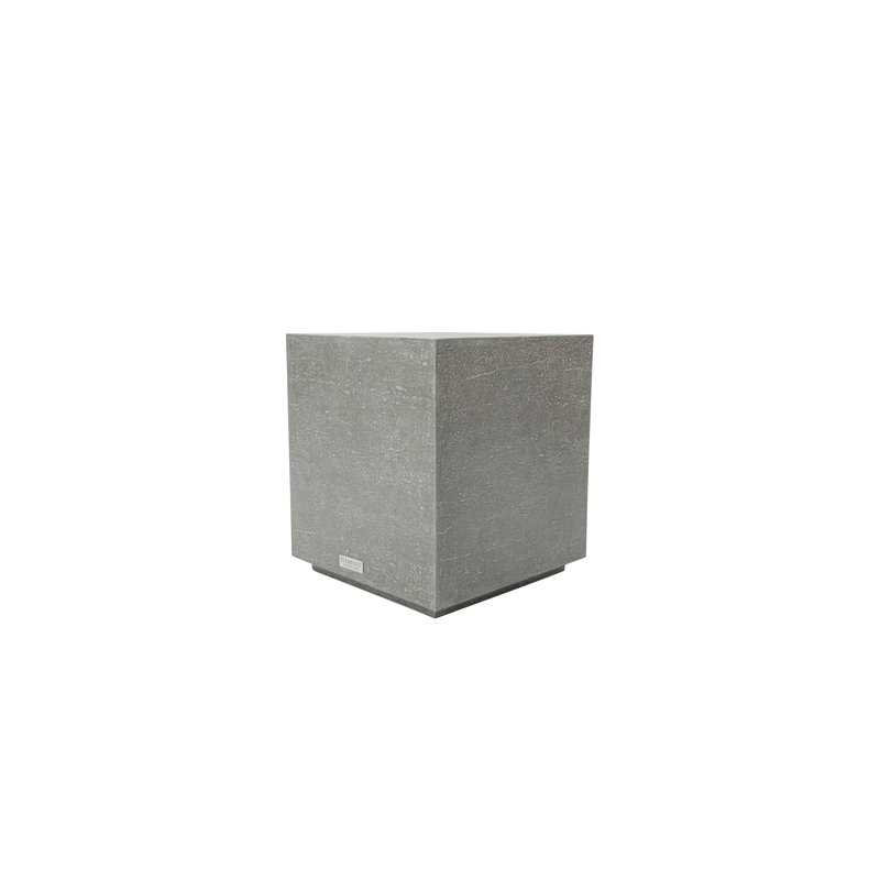 Table d'appoint carrée en béton 18 "pour l'intérieur et l'extérieur Elementi Home Tevere, Gris espace