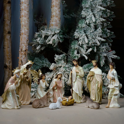 Crèche de Noël en résine 12 po