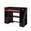 Lit mezzanine pour jouer avec bureau et rangement, lumières DEL, lit simple-850049301