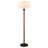 Delaney 66'' Blackened Bronze/Rustic Oak Traditional Floor Lamp