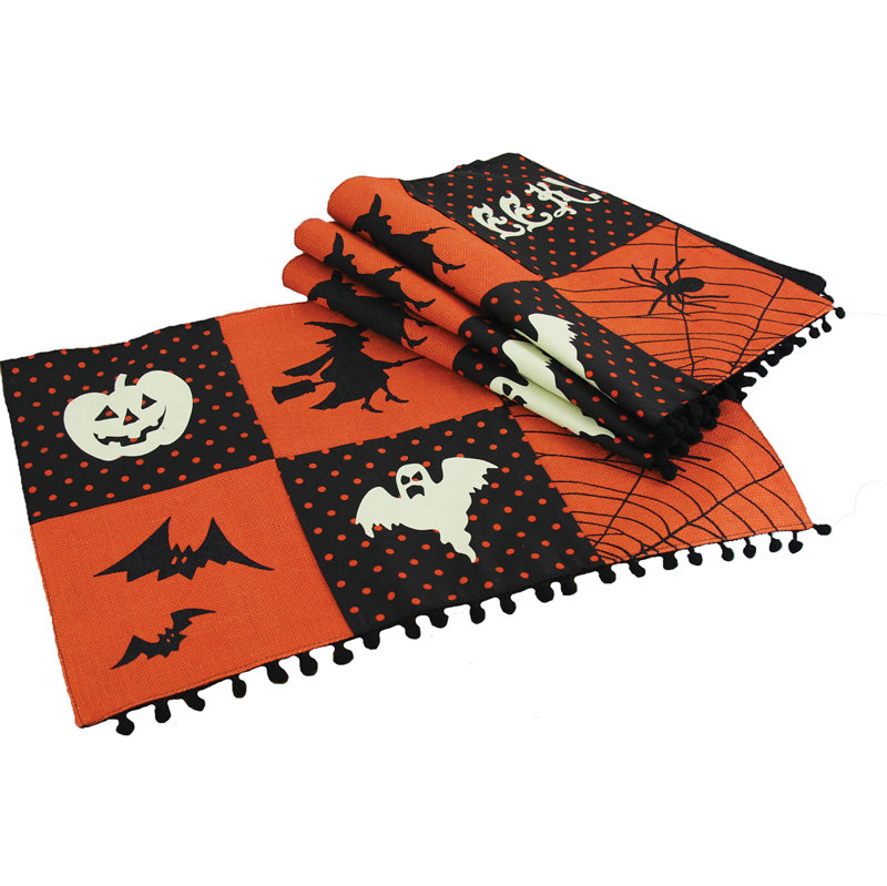 Halloween Patchwork Polyester Rectangle Placemat