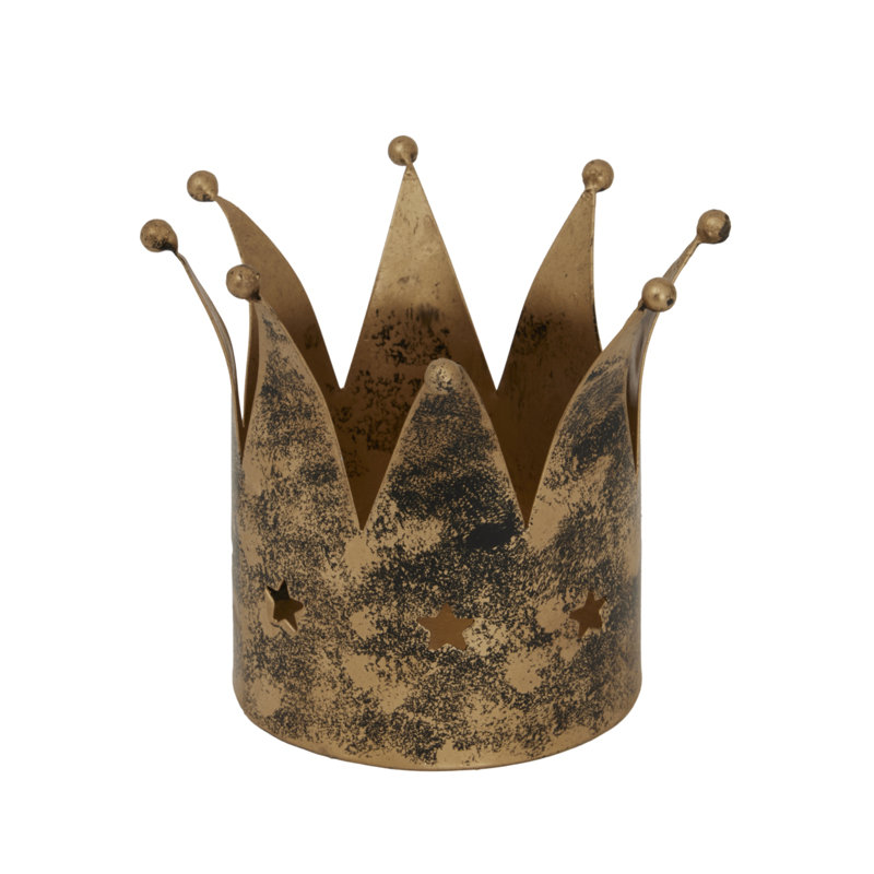 Anhat Metal Candle Accessories, 10 cm H x 10 cm W x 10 cm D, Gold