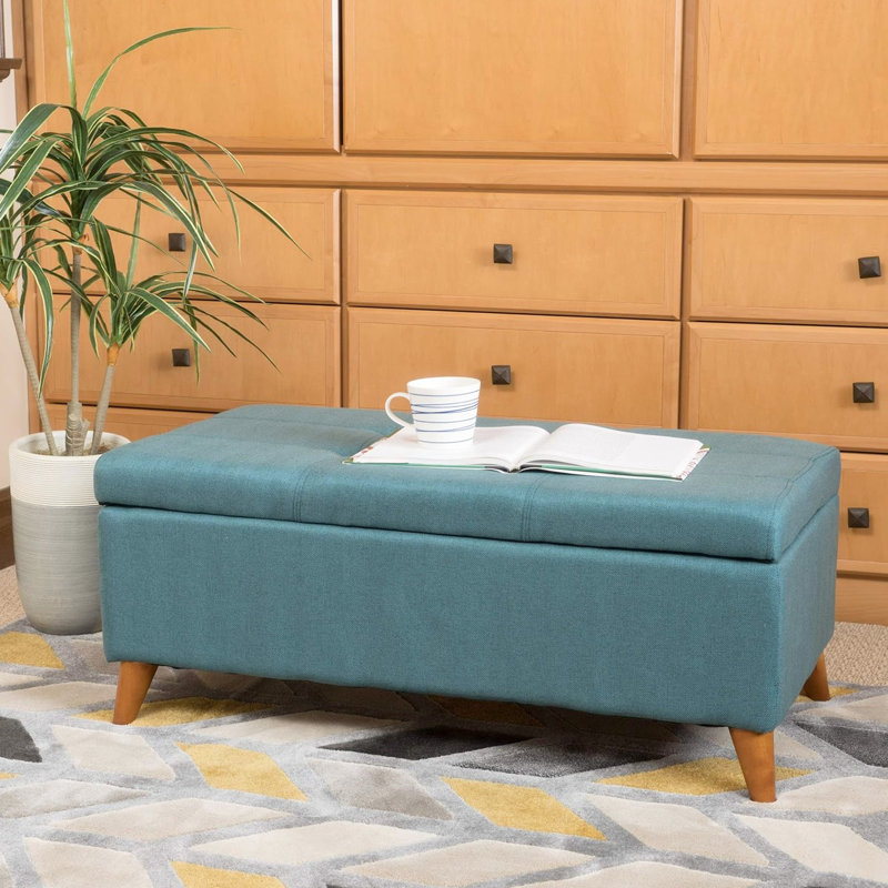 Dessus bleu sarcelle avec couvercle en tissu - Rangement pratique et élégant pour améliorer votre organisation, Sarcelle