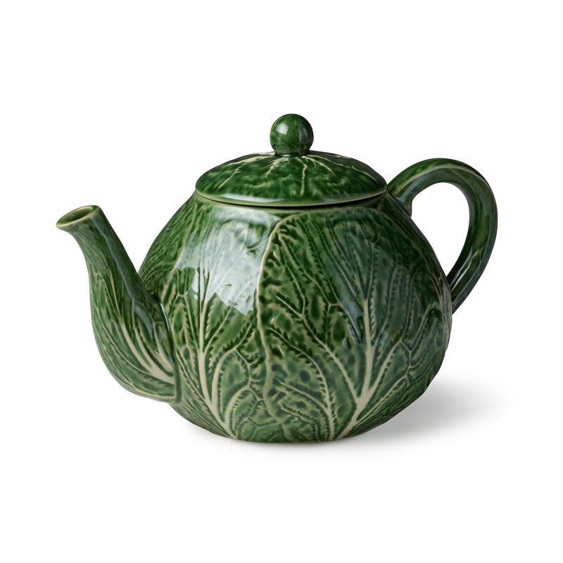 Théière Le Jardin Green Chou 3D - Théière en grès Heirloom Majolica