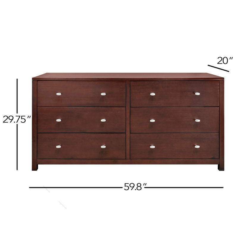 Commode double à 6 tiroirs Stowers (l 59,8 po)