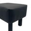 Ensemble de 2 repose-pieds Ginni, similicuir noir, assise souple, pieds en bois