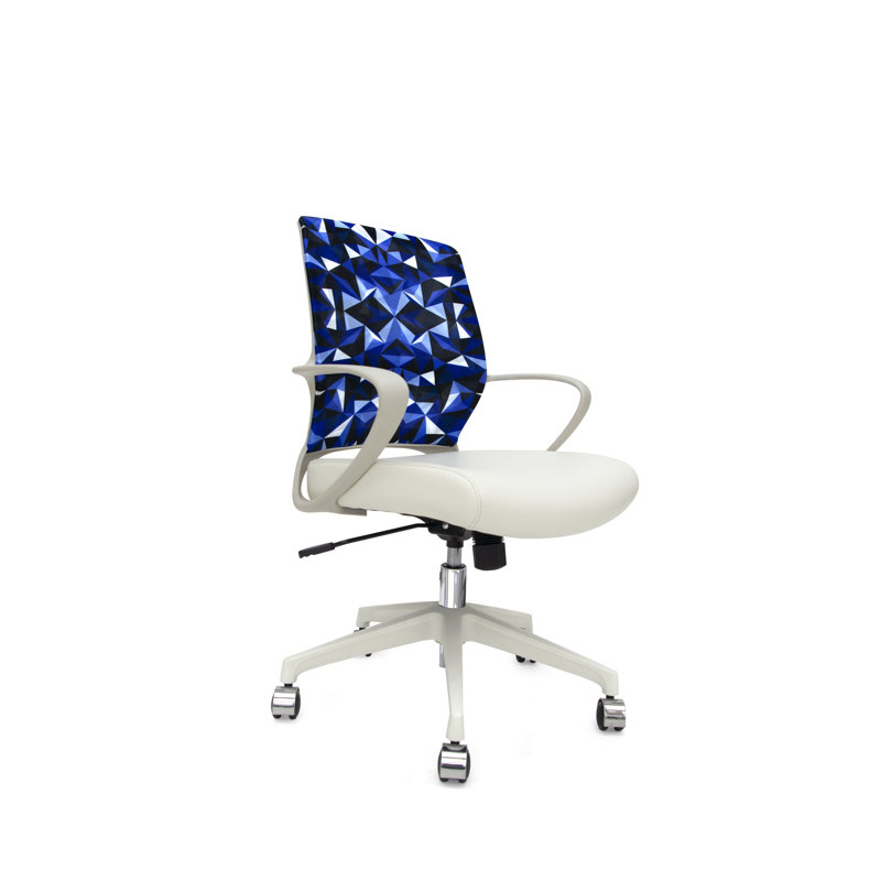 Task Chair, Silver/White