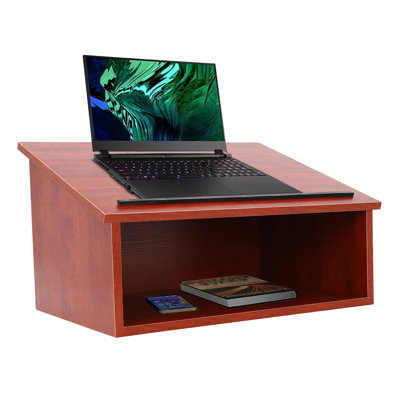 13.5'' Wood Tabletop Lectern with Storage