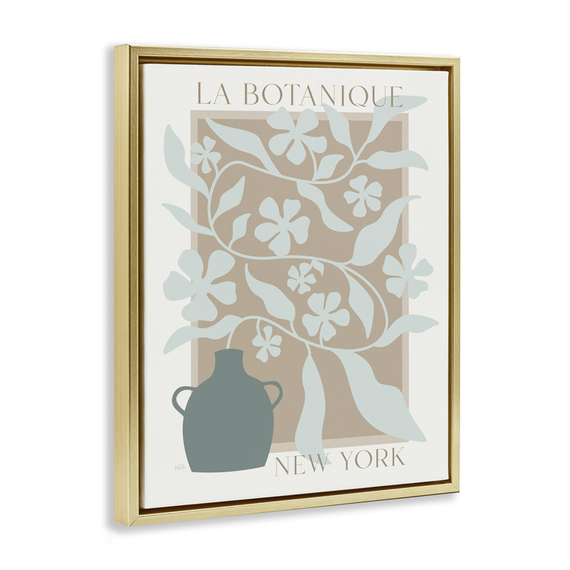  Art mural Mid-Century avec fleurs de botanique encadrées par Natalie Carpentieri, H 21 po x l 17 po