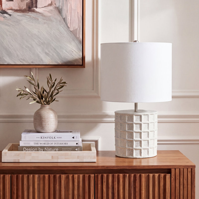 Naseeba Ceramic Bedside Table Lamp, White