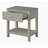 23" Taupe Wooden End Side Table Nightstand With Glass Top And Drawer-218570609