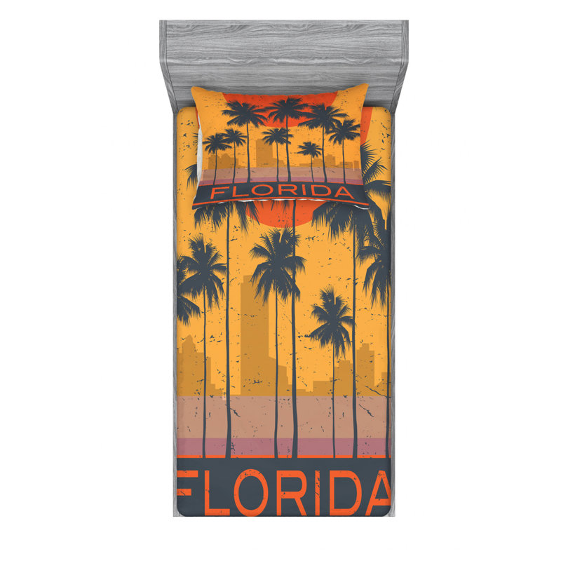 Ensemble de draps beach, Ensemble de draps pour lit simple avec drap-housse