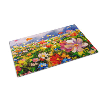 Non-Slip Floral Outdoor Doormat