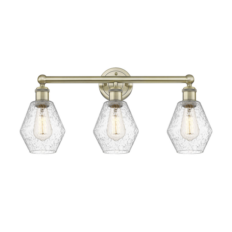 Éclairage pour meuble-lavabo 3 lumières 24 pouces Gabbie, Laiton antique, Bullé
