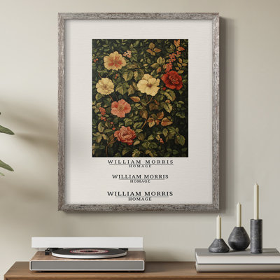 WM MORRIS Series CMXXXIV Framed Print - Solid Wood