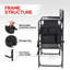 Chaise de réalisateur avec cadre noir