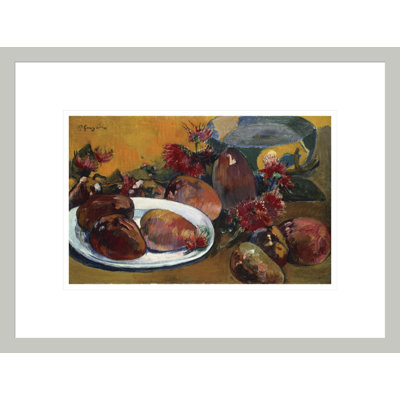«Still Life with Mangoes» par Paul Gauguin - Estampe numérique encadrée