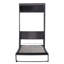 Lit simple avec armoire pliable grise, garde-robe et 3 grands tiroirs de rangement-1090039233