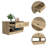 Rectangle 2-Shelf 2-Drawer Storage Bench-191268769