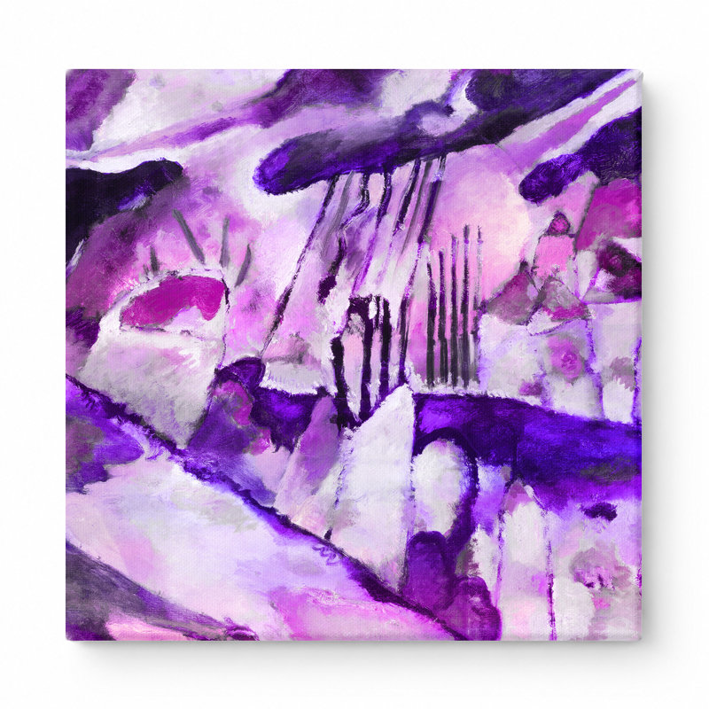 Paysage avec pluie (1913) - art mural carré sur toile, 12" W x 12" H