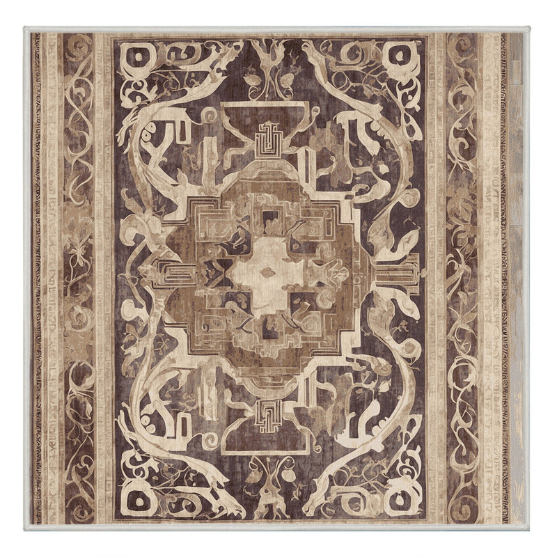 Homeric Tale Rug, Square 6'