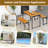 3 Pcs Dining Set For 4 People Outdoor Picnic Table & 2 Benches W/ Metal Frame-823759114-823759115