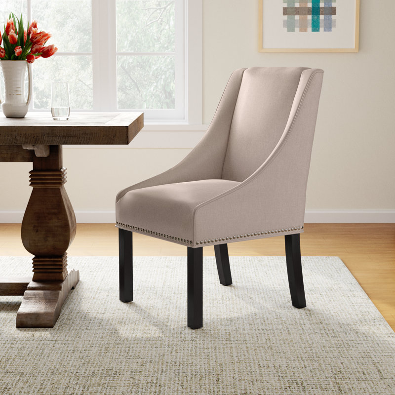 Sorrento 19.7'' H Upholstered Armchair, Espresso, Oyster