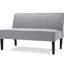 Tissu gris de 50 po revêtu de tissu gris, structure en bois massif durable, lin doux et style élégant pour votre espace de design contemporain