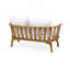 Causeuse d'extérieur en bois d'acacia avec coussins