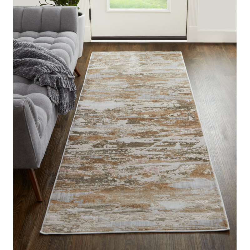 Tapis en laine tissé à la machine Riaria, Tapis de couloir 3 pi x 8 pi