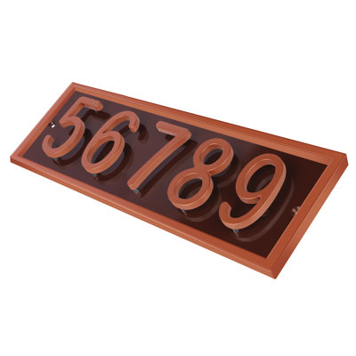 Plaque d'adresse horizontale flottante en aluminium Royal Shade