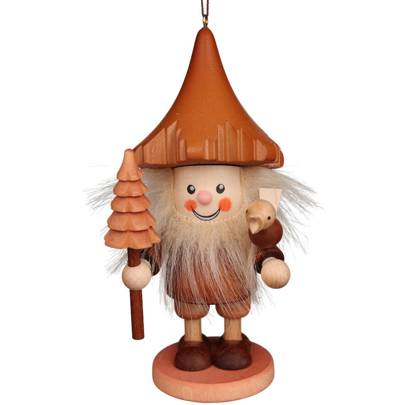5'' Handmade Wood Hanging Figurine Ornament