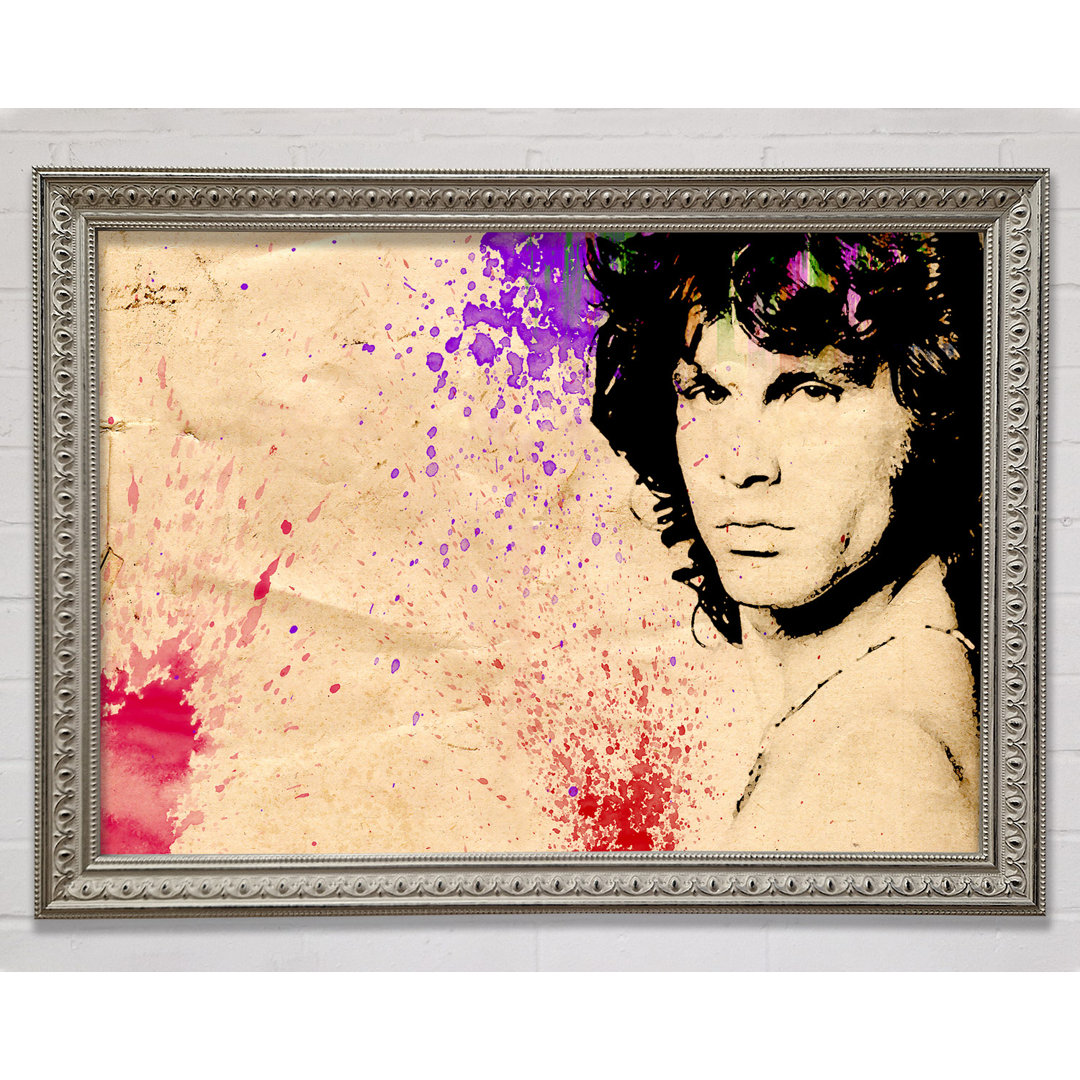 Jim Morrison Colour Splash - Einzelner Bilderrahmen Kunstdrucke