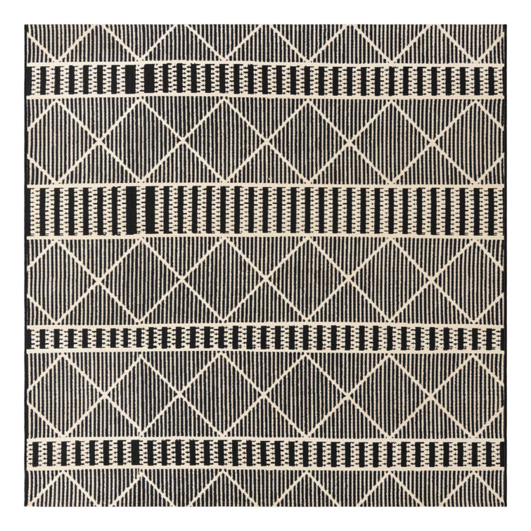 Black Dalyan Indoor/Outdoor Trellis Rug