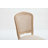 French Country Dining Chairs Set of 2, Upholstered with Nature Rattan Fan-shaped Back, Wire Drawing and Carving Techniques, Disassemblable for Versatile Use, Beige