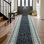 056 Black 80cm x 1097cm Rectangle cm Abstract Dhurrie Area Rug