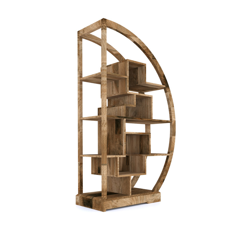 Beatrix 150cm H x 89cm W Solid Wood Etagere Bookcase