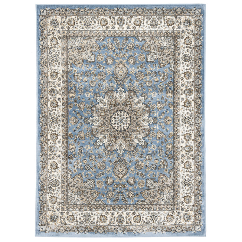 Carolus Viscose Pile Oriental Rug, Rectangle 4' x 5'3"