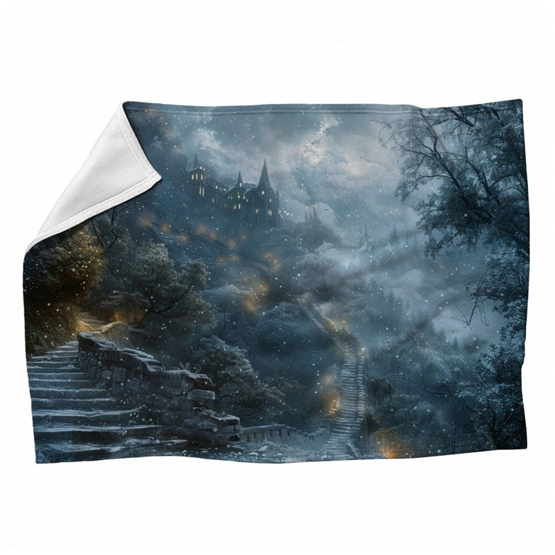 Machine Printed Throw Blanket, 50" x 60"