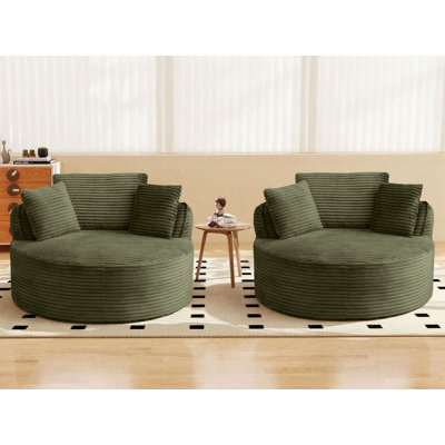 2 pièces - Chaise longue surdimensionnée à compression de 53 po