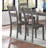 Transitional 7Pc Dining Set Rectangular Table Wood Base Ladder Back Chairs Grey Finish Wooden Dining Room Furniture